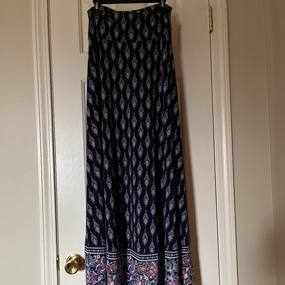 Magnolia Grace Concord Knit Size Small Navy Maxi Skirt - Picture 2 of 5